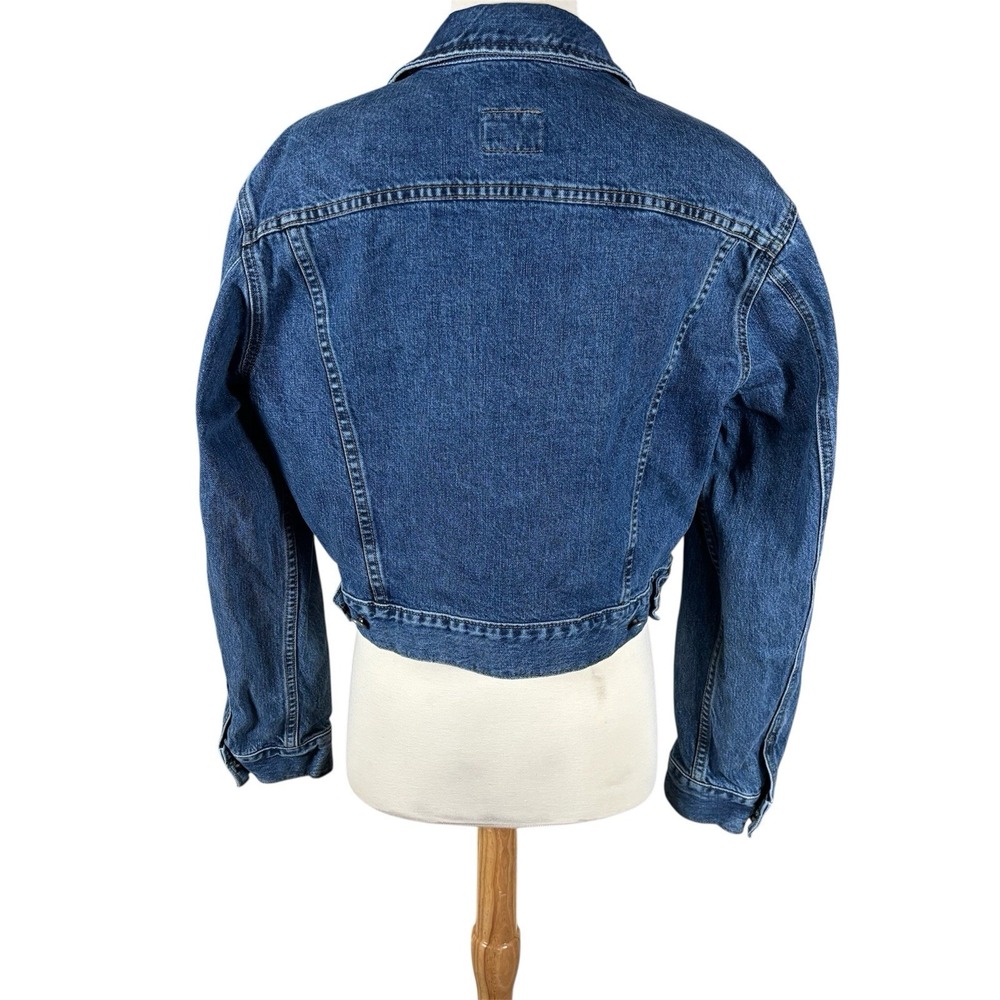 Vtg Jean Jacket Cropped Calvin Klein Denim 90s Y2K Rory Lorelai Gilmore Girls - Picture 4 of 13